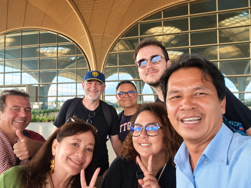 Rabbit Travel Cambodia guide welcoming travelers for a Phnom Penh airport transfer