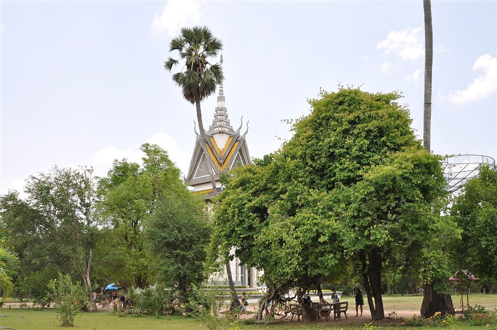 Choeung Ek Killing Fields memorial stupa, Phnom Penh